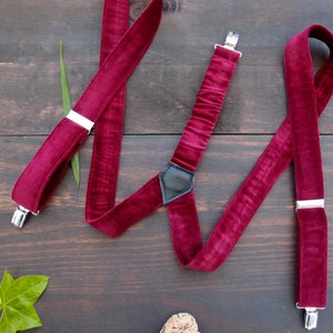 Wedding burgundy suspenders for groom, groomsmen suspenders, formal event braces, father of the groom gift, from wife to husband gift
