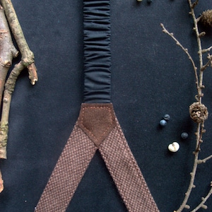 Brown Mens Suspenders with clips, Groomsmen Suspenders, Wedding suspenders, braces for men, personalized gift for husband