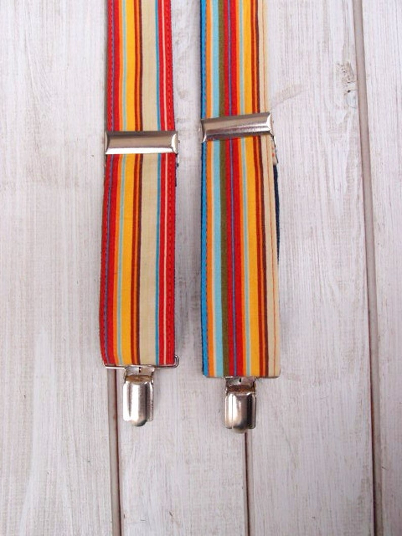 Rainbow Suspenders, striped womens suspenders, feminist gift, lesbian girlfriend gift, available also for men image 4