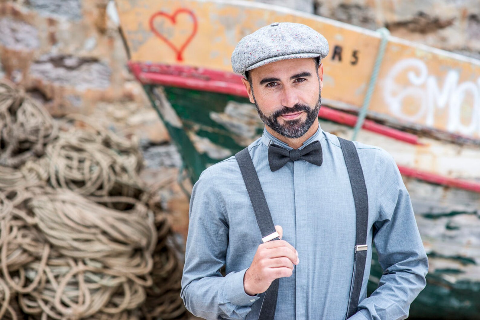 mens tie and suspenders