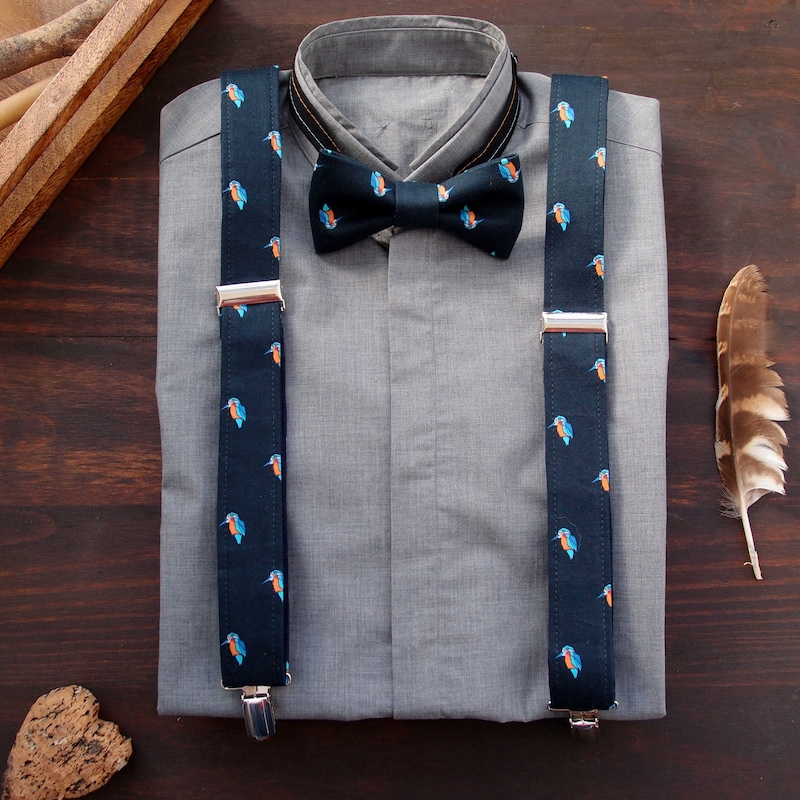 mens suspenders and tie