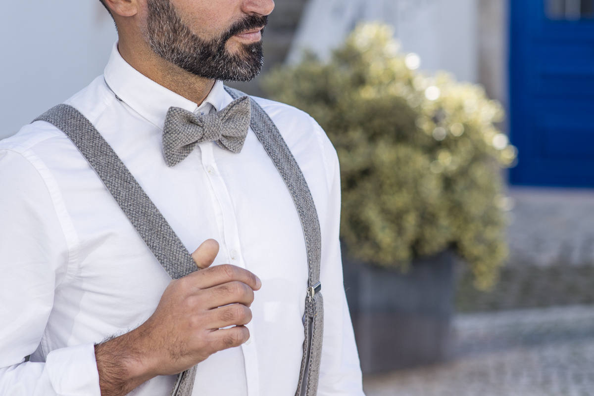 Suit Bow Tie and Suspenders for Men, Wedding Bow Tie and