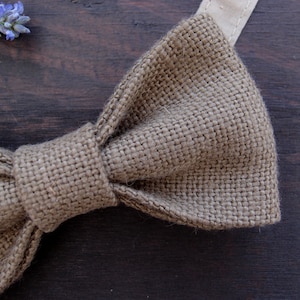 Beige bow tie for adult, Fiance gift for him, groomsmen bow tie, wedding outfit men, mens accessories, husband gift