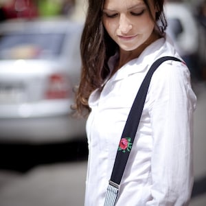 Black women suspender with pink rose pattern, floral braces for women, reversible womens suspenders for skirt or trousers, gift for sister