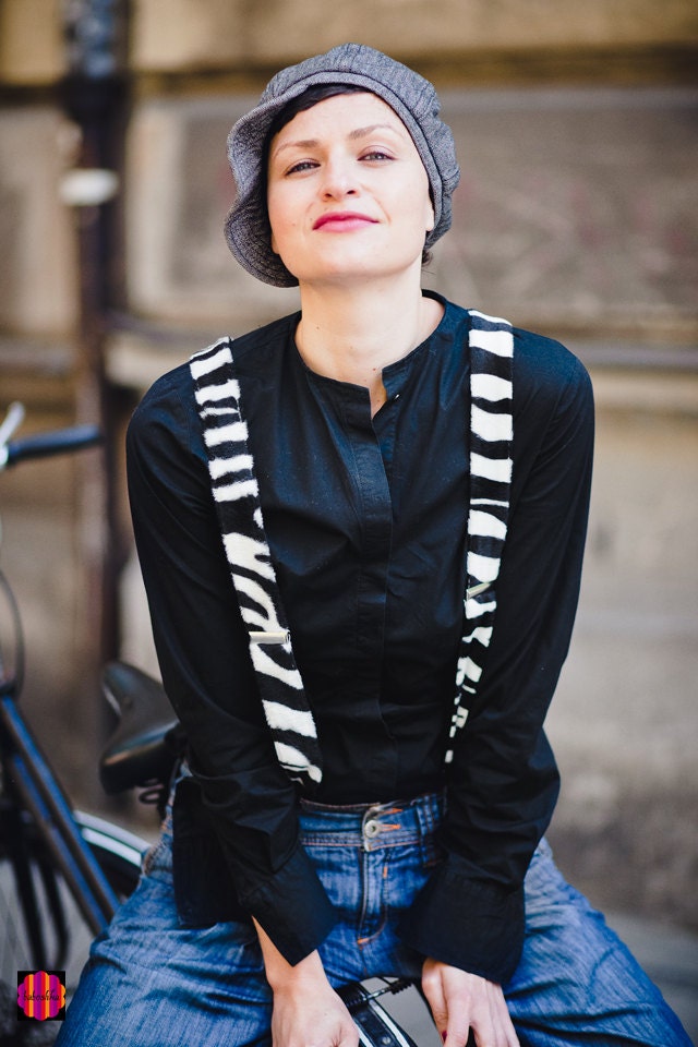 New? Free People-Wild Thing Suspenders-Black & Grey Zebra, Size: XS/S Free People | Accessories | New Free Peoplewild Thing  main image 4