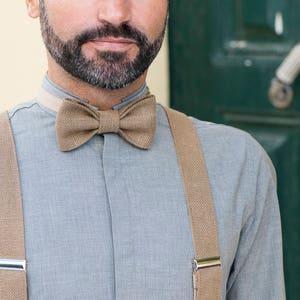 Adult Suit Suspenders Set, Groom Wedding Suspenders and Suit Bow Tie ...