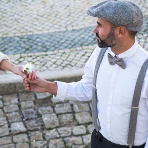 Burnt Orange Y-back Wedding Suspenders for Groomsmen and Groom, Burnt  Orange Linen Braces for Men and Boys 