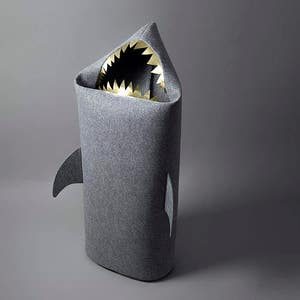 Laundry hamper, Shark basket, Felt storage bin, Home gift, Laundry décor, Room décor, Shark lover gift, Gift for kids, image 2