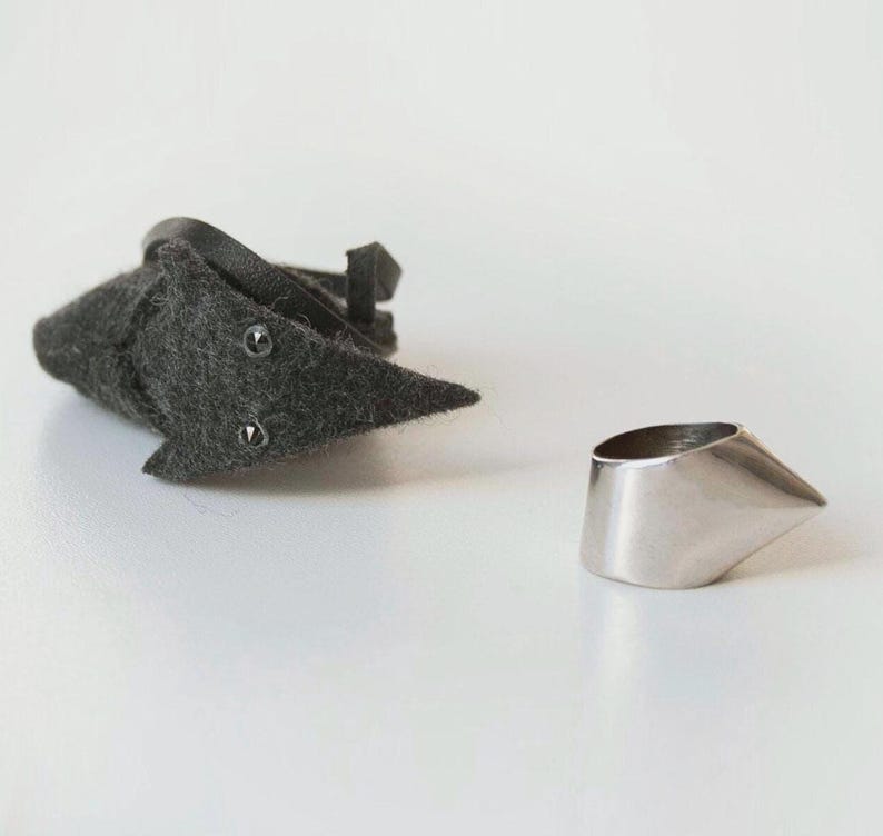 Spike Sterling Silver Ring, Gothic Punk Jewelry, Limited Edition image 10