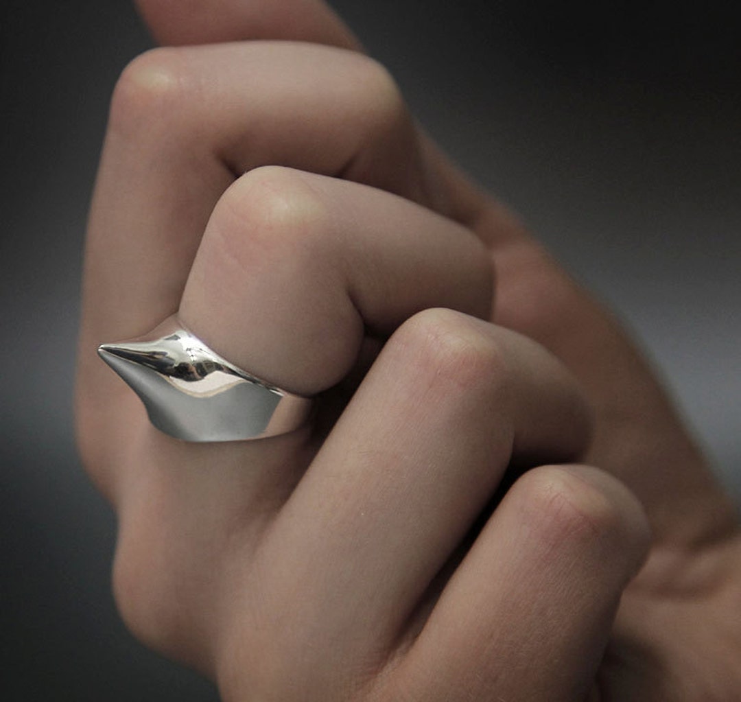 Silver Rings Punk Spike Sterling Silver Ring, Gothic Punk Jewelry, Limited Edition - Etsy
