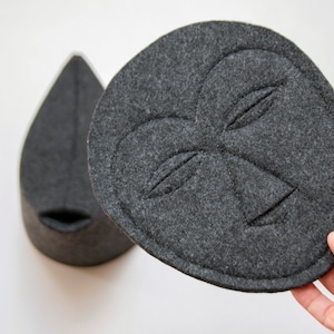 Handmade Felt Tea Cosy, Modern Face Design, Teapot Warmer Set