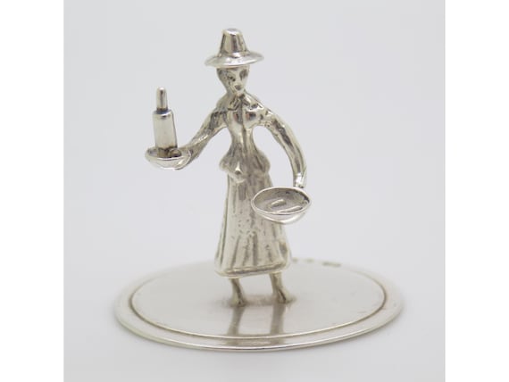 Rare Miniature Quak Dutch Merchant in Solid Silver 835, Hallmarked Netherlands 1978, Vintage Folk Figurine, 7g
