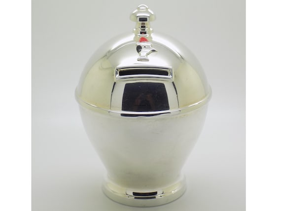 Pinocchio Money Box in Solid 925 Sterling Silver, Enamelled, Handmade in Florence, Tuscany, Italy. Decorative Object by Raddi Goldsmith, Vintage