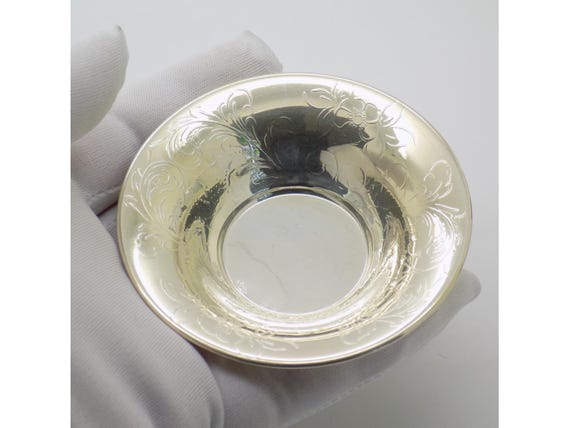 Small Solid Silver Dish/Cup from Palermo, Sicily, Vintage 1970s/1980s, 12g