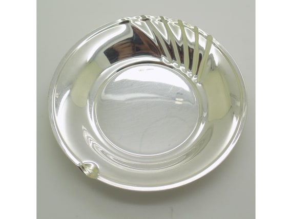 Solid Silver Ashtray 800 Palermo Sicily Italy Vintage Table Accessory/Trinket Tray 1980s-1990s Handmade Usable 18g