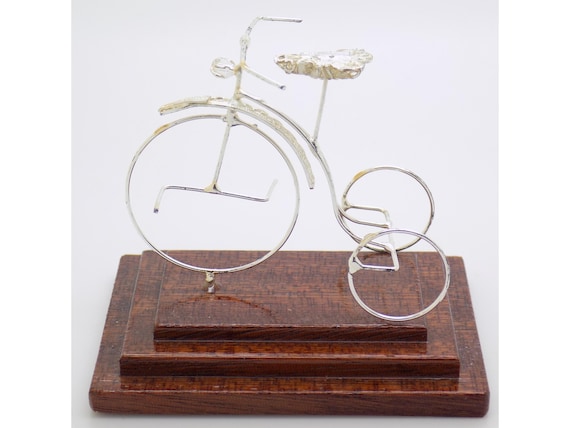 Miniature Tricycle, Sterling Silver 925 Filigree, Florence, Italy, 1990s-2000s, NFC Gioielli Toy, Italian Silversmithing, Collectible