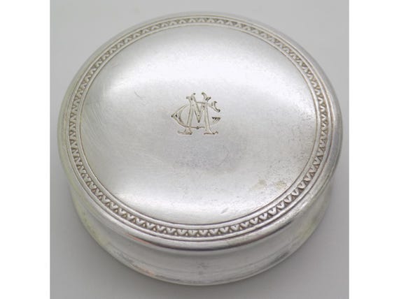 Round Engraved Box, Solid Silver 800, Vercelli, Italy, 1970s-80s, Miniature Pillbox/Snuffbox, Italian Silversmithing, Collectible