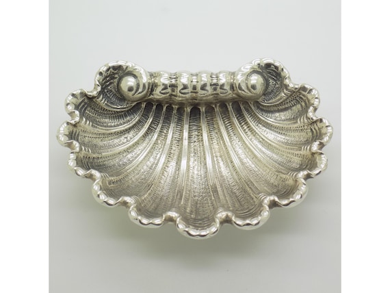 Vintage 1970s/1980s Sterling Silver Shell Dish, 800 Alessandria, Italy, Trinket Dish for Keys or Jewelry, 78g