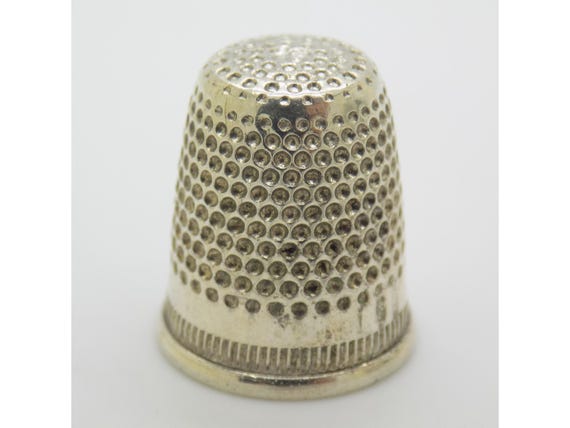 925 Sterling Silver Thimble, Size 16, Arezzo, Italy, Vintage Haberdashery, Miniature Sewing Tool, 1980s-1990s, Handmade, 3g