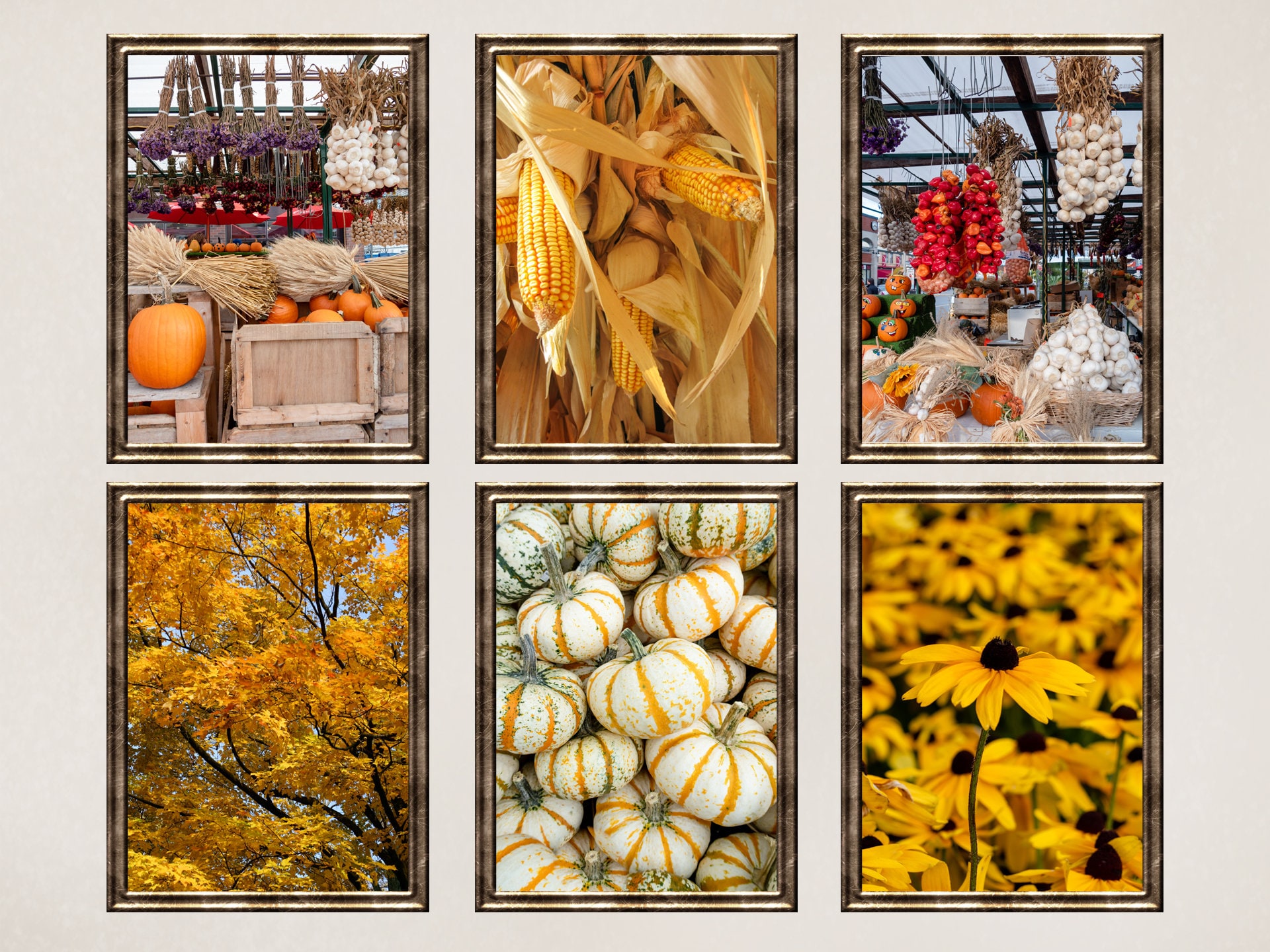 Printable Autumn Wall Decor, Fall Decor Art Prints, Set of 6, Autumn ...