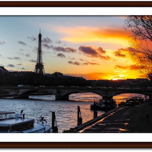 Paris Photography Print, The Eiffel Tower at Sunset, City View of Paris, Instant Download, Digital Printable Photograph, Travel Photography