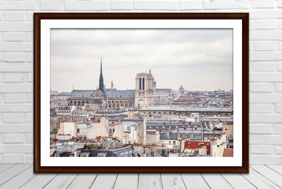 France travel photography Saint-\u00c9tienne Cathedral and Toulouse rooftops print Instant download Architecture print French urban landscape