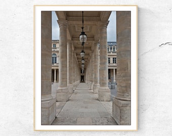 Paris Photography Print, Palais Royal, Parisian Landmark, Paris France Digital Printable Wall Art, Travel Photograph, French Home Decor