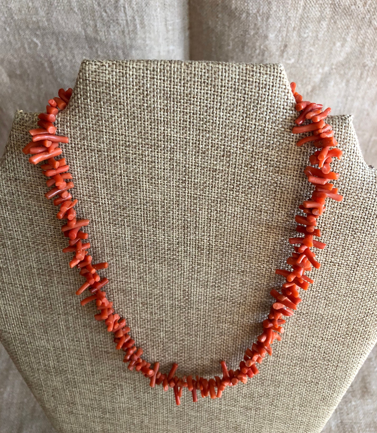 Coral Necklace Etsy