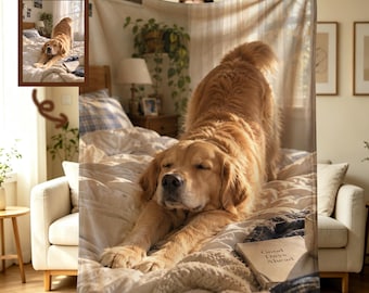 Custom Pet Photo Blanket,Customized wedding photo blanket,family photo blanket,a gift for wife,for pet Mom gift,Home sofa decorative blanket