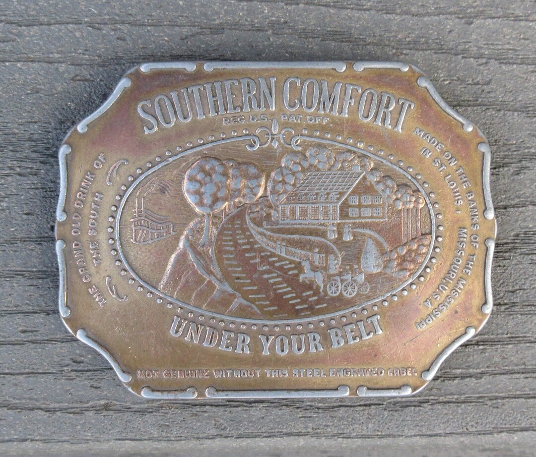 Southern Comfort Brass Belt Buckle. - Etsy