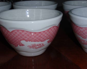Vintage Custard Cups Set of 4 Syracuse China Restaurant Ware Dessert or Fruit Cup