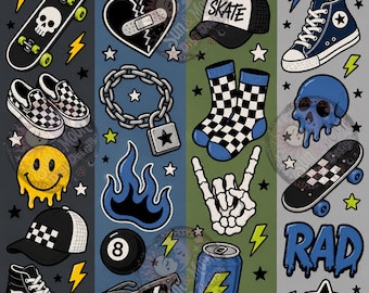 Skater stripes boy seamless pattern