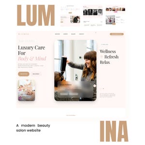 Luxury Salon Website Template, Beauty & Spa React Website, Responsive Source Code