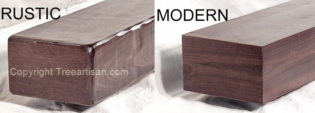 Rustic or Modern Walnut Fireplace Mantel Mantle Shelf Beam - Etsy UK