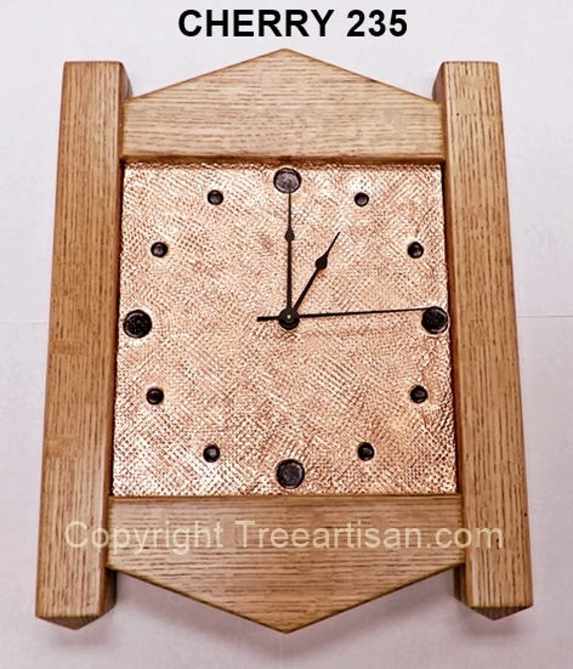 Wall Clock Arts Crafts Mission Stickley Inspired Quarter Sawn Etsy