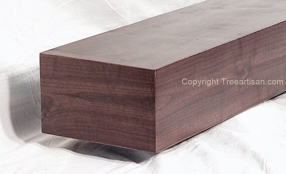 Rustic Or Modern Walnut Fireplace Mantel Mantle Shelf Beam Etsy