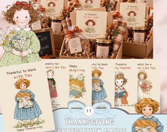 Thanksgiving Teacher Appreciation Cards Printable Thank You Cards for Staff Coworkers