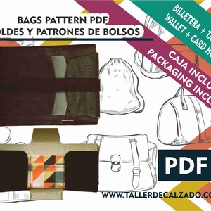 POLO - billetera, monedero y cartera patrones de bolsos y mochilas - patrones de costura- digital - marroquineria -