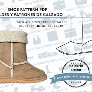 Schoenpatroon PANCLAS WOMAN 155 - digitale pdf - Patrones de calzado - echte maat - incluye todos los talles