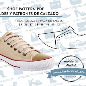 Shoe Pattern ENCINA WOMAN 354 - Digital PDF - Patrones de calzado -Real size-  incluye todos los talles
