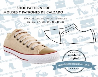 Shoe Pattern ENCINA WOMAN 354 - Digital PDF - Patrones de calzado -Real size-  incluye todos los talles