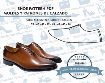 Shoe Pattern MAO 6381X - Digital PDF - Shoe digital pattern - Real size pattern -