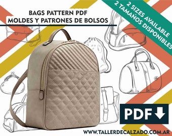 KITY - Bag pattern - backpack pattern - 2 sizes available  sewing pattern - download PDF - digital pattern - DIY