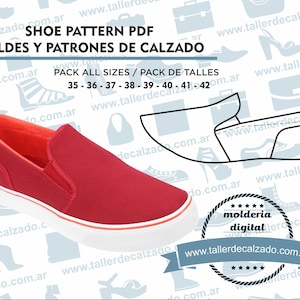 skomönster YUCATAN GIRL 154 - Moldes de zapatos - Molderia Digital PDF - Inkludera todos los talls - Tamaño Real