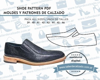 Shoe Pattern KENTUCKY 6381X - Digital PDF -Real size - Shoe digital pattern - printable