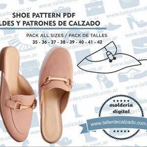Shoe Pattern DIX 1620X - 8 sizes included -Digital PDF -Real size shoe pattern