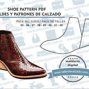 schoenpatroon KENIA 152 - Moldes de zapatos - Molderië Digitale pdf - Inclusief todos los talles - Tamaño Real