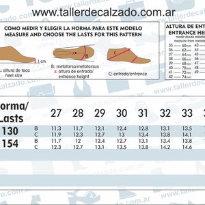 Shoe Pattern KALA 7755X Digital PDF Patrones De Calzado real Size ...