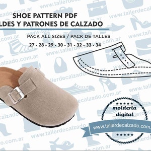 shoe pattern CEUTA KIDS 6063X -  Moldes de zapatos - Molderia Digital PDF - Incluye todos los talles - Tamaño Real