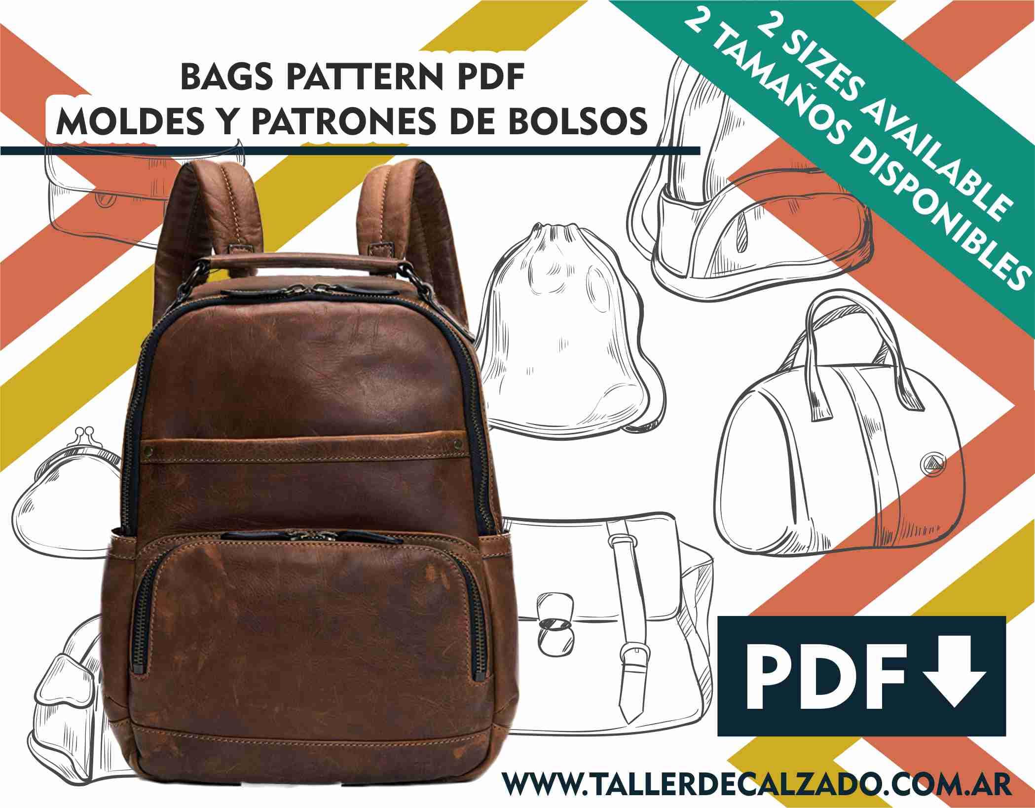 Hermes, GR24, Backpack, satchel, rucksack, leather, bag, pattern,  leathercraft